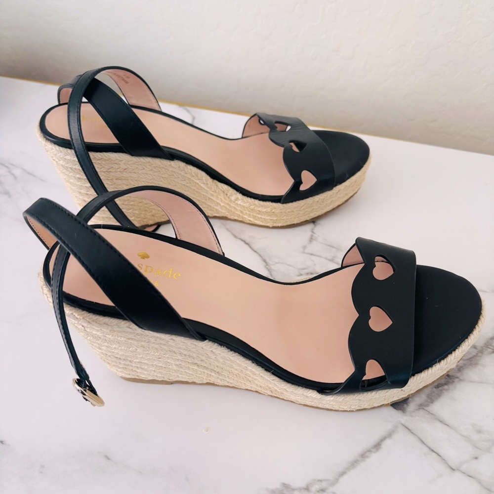 Kate Spade Kitt Espadrille Wedge Sandal Size 8.5 - Picture 6 of 9